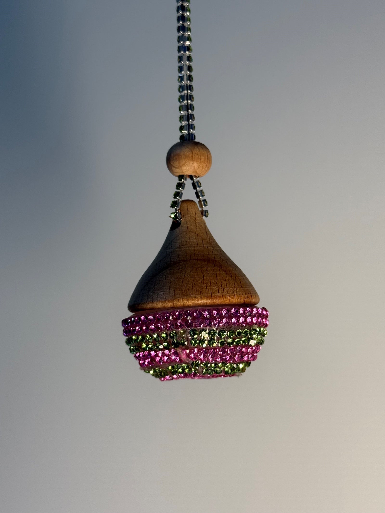 NDST Hanging Air Diffuser - FULL Bling NDST Diffuser Bottle (Pink & Green)